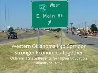 Developing Strong Regional Economies: Western Oklahoma I-40 Corridor