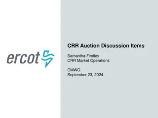 ERCOT CRR Auction Discussion and Market Operations Analysis