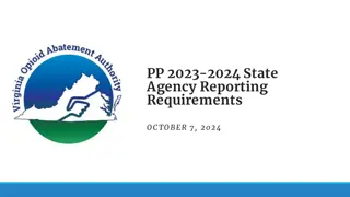 State Agency Reporting Requirements for PP 2023-2024