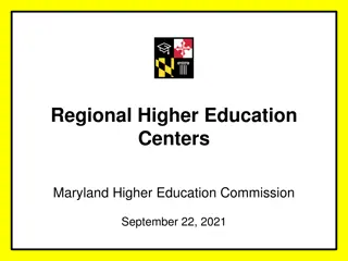 Maryland Regional Higher Education Centers Overview