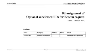 IEEE 802.11-24/0539r0: Bit Assignment and Optional Subelement IDs