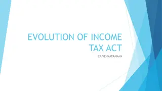 Evolution of Income Tax Act in India