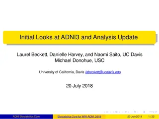 Biostatistics Core Goals in ADNI3 Analysis Update