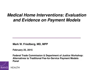 Medical Home Interventions and Payment Models