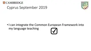 Integrating Common European Framework into Language Teaching in Cyprus