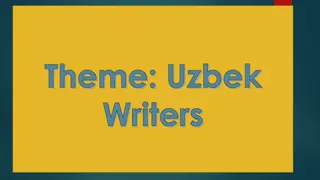 Uzbek Writers and Their Contributions to Literature