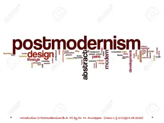 Postmodernism Through Dr. M. Arulappan's Introduction