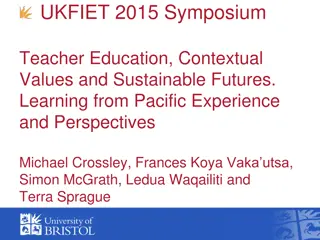 Pacific Symposium on Teacher Education in Fiji: Contextual Values and Sustainable Practices