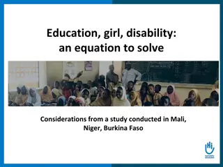 Education Challenges Faced by Girls with Disabilities in Mali, Niger, Burkina Faso