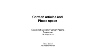 German Articles and Phase Space in Phonology Studies