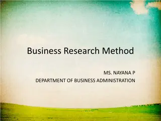 Business Research Methods and Types