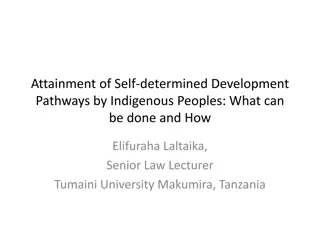 Indigenous Peoples' Self-Determined Development Pathways