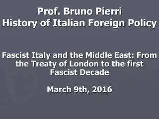 Italian Foreign Policy in the Middle East During Fascist Era