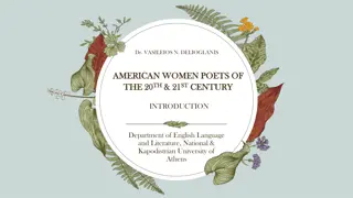 American Women Poets of 17th to 20th Century: An Introduction