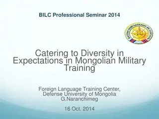 Catering to Diversity in Foreign Language Training Center - Mongolia