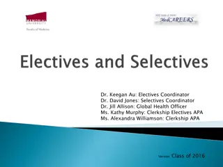 Clerkship Electives and Selectives Process