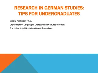 Tips for Conducting Research in German Studies Undergraduate Programs