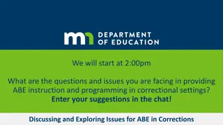 Exploring Challenges and Solutions in Providing ABE Instruction in Correctional Settings