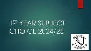 Junior Cycle Subject Choices and Career Pathways 2024/25