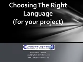 Choosing the Right Language for Your Software Project