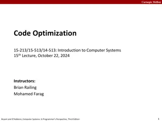 Exploring Carnegie Mellon Computer Systems Optimization