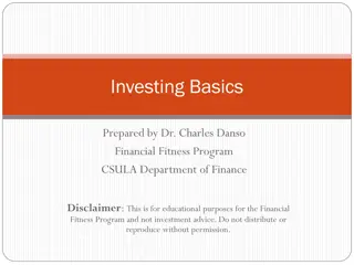 Investment Basics for Financial Fitness Program