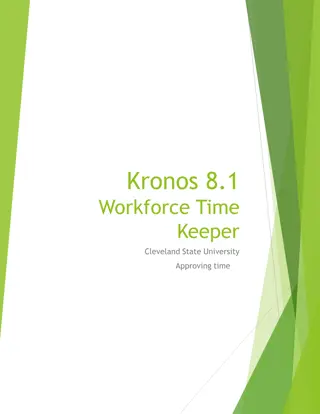 Approving and Managing Time in Kronos 8.1 Workforce Time Keeper at Cleveland State University