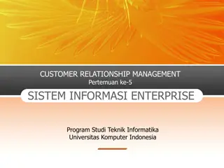 Customer Relationship Management in Enterprise Systems