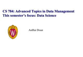 Advanced Topics in Data Management: Data Science Insights