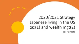 Japanese Living in US: Tax and Wealth Management Strategy 2020/2021
