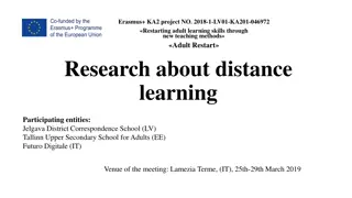 Restarting Adult Learning Skills: Erasmus+ Project Research
