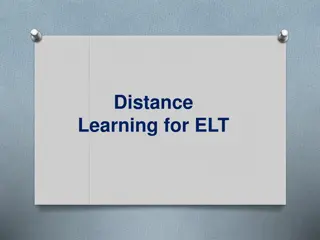 Effective Strategies for Distance Learning in ELT