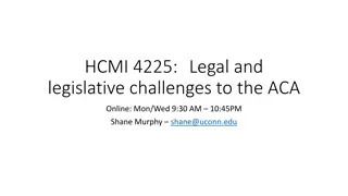 Legal and Legislative Challenges to the ACA - History and Implications
