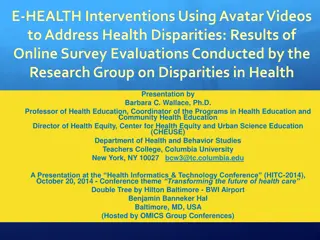 Innovative E-Health Interventions for Health Disparities