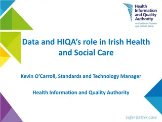 Role of Data and HIQA in Irish Health Care