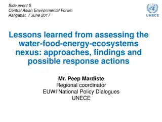 Central Asian Environmental Forum: Water-Food-Energy Nexus Assessments