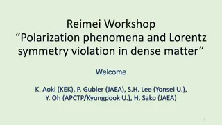 Workshop on Polarization Phenomena in Dense Matter
