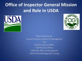USDA Office of Inspector General: Mission, Role, and Strategic Goals