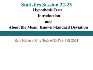 Hypothesis Testing Procedures and Cases: Understanding Mean and Standard Deviation