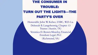 Troubleshooting Consumer Bankruptcy: Causes, Bad Faith, and Discharge Issues