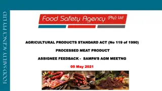 Food Safety Agency Pty Ltd Processed Meat Inspection Report