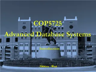 Advanced Database Systems Course Overview at FSU