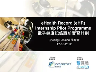 eHealth Record (eHR) Internship Pilot Programme Briefing