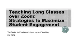 Strategies for Zoom Classes: Maximizing Engagement