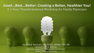 Creating a Better, Healthier You! - Workshop for Family Physicians