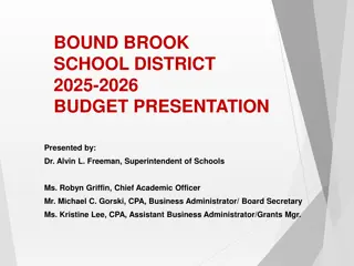 Bound Brook School District 2025-2026 Budget Presentation and Board Goals