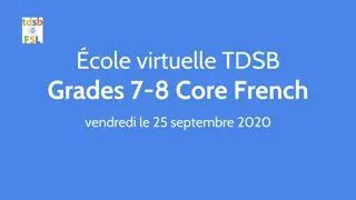 Virtual TDSB Grades 7-8 Core French Activities