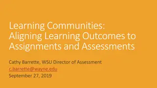 Aligning Learning Outcomes with Assignments and Assessments in Learning Communities