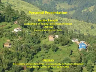 Opportunities in Mountain Bioeconomy for Local Development