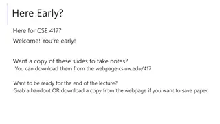 CSE 417 Fall'22 Course Updates and Logistics